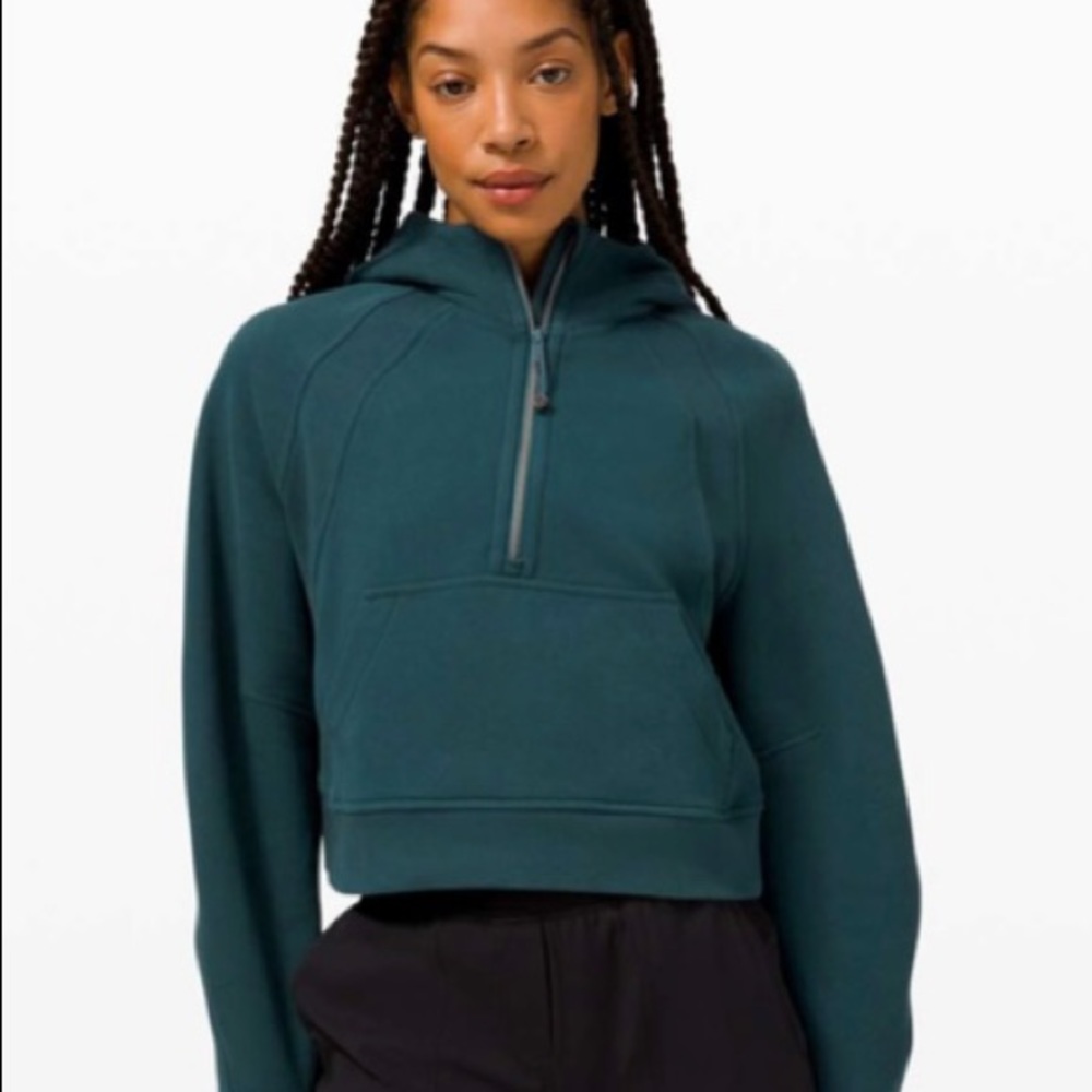 lululemon crop scuba hoodie 1/2 zip